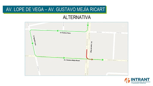 Conoce las rutas alternas tras restricción de giros a la izquierda en avenida Lope de Vega 4